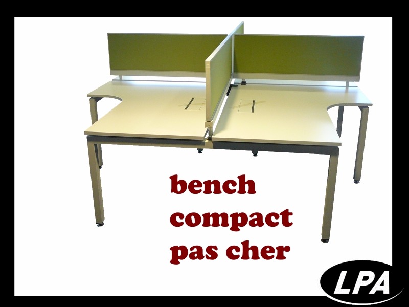 bureau bench Bench 4 Personnes Blanc Compact 1