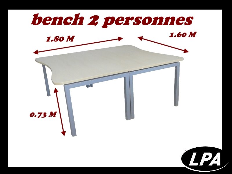 bureau bench Bench 2 Personnes Pas Cher 1