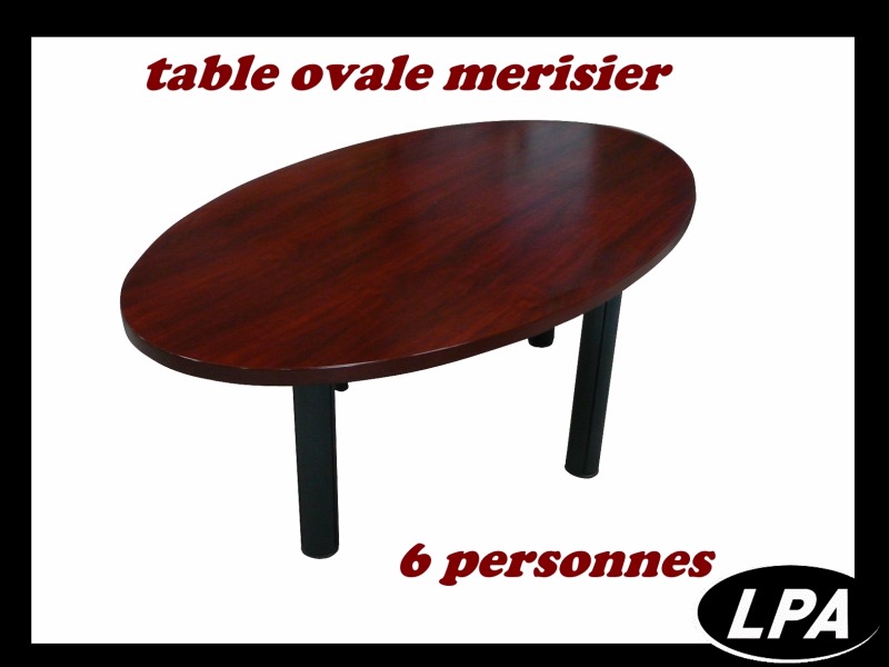 table de réunion Table De Réunion 6 Places Merisier 1